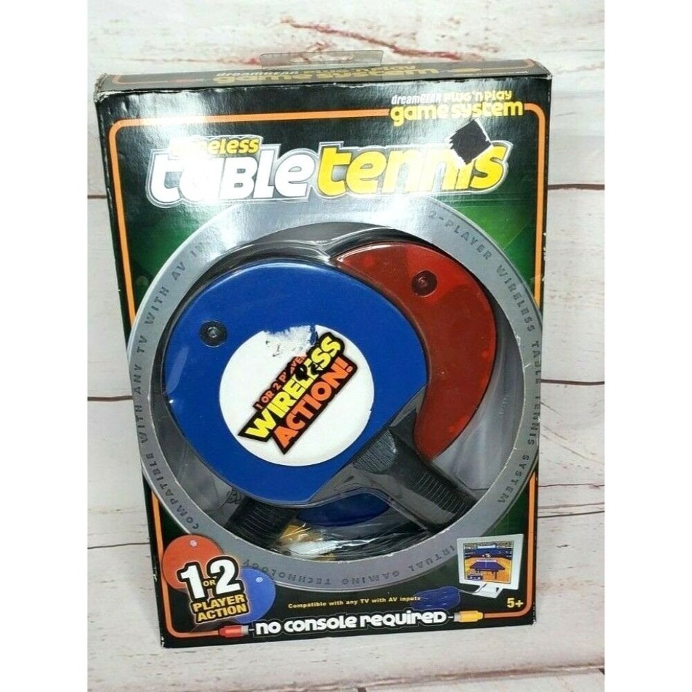 Wireless Table Tennis Plug N Play 1-2 Players Dreamgear Game Family Christmas